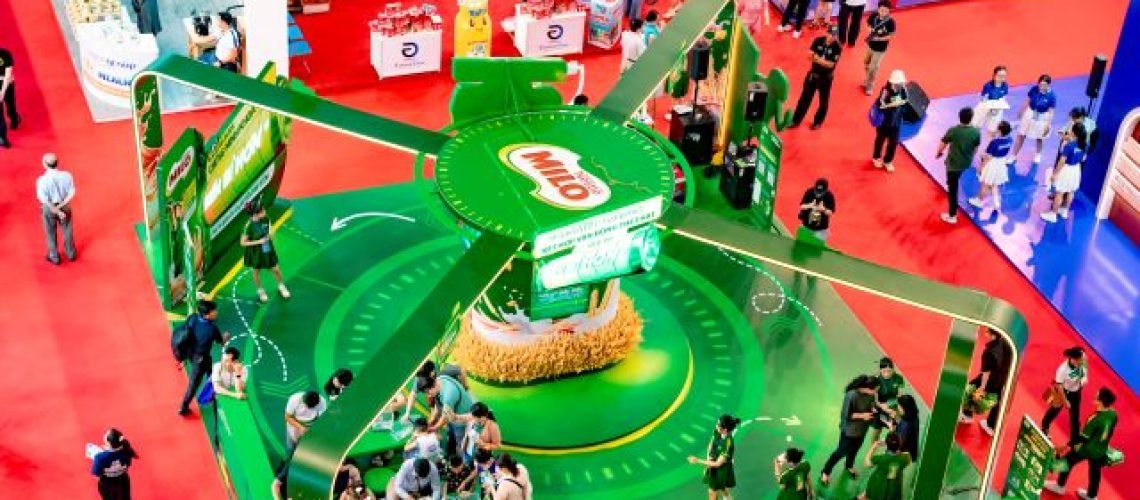 Sân chơi của Nestlé MILO thu hút nhiều phụ huynh và trẻ em tại triển lãm VietNam Dairy 2024